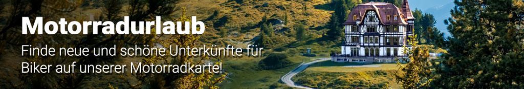 Motorradkarte mit Bikerhotels, Touren, Händler